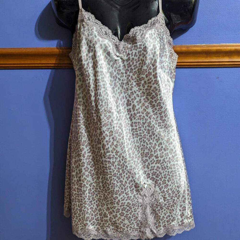 Victoria's Secret Satin Cheetah Print Chemise